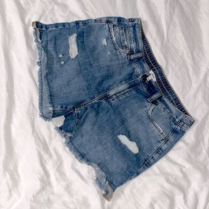 Ripped aerie jeans shorts